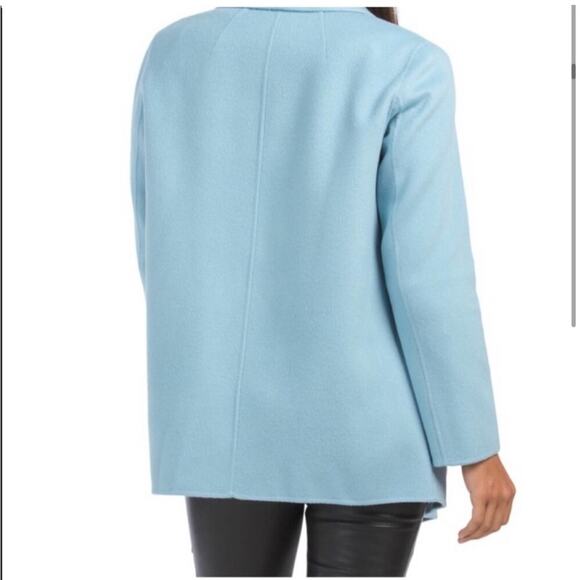 NWT Theory Sileena Shawl Coat in Paradise Blue - Picture 3 of 8